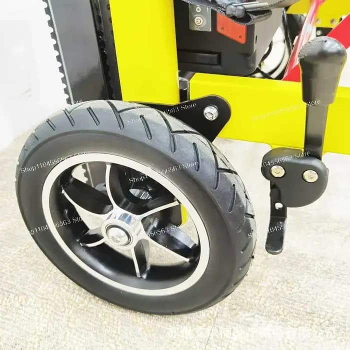 Fauteuil roulant électrique pour monter les escaliers – Chaise de transport pliable à grandes roues pour personnes âgées et handicapées, utilisation facile sur les escaliers