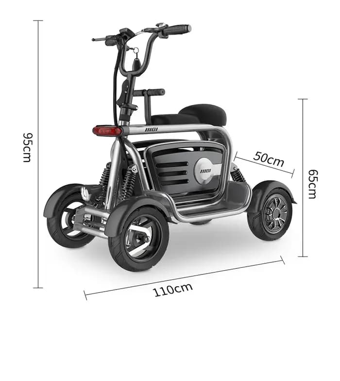Scooter électrique à double moteur à 4 roues pour adultes