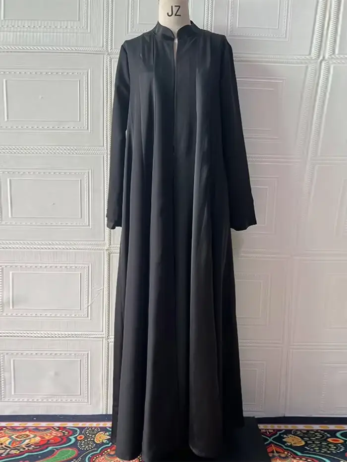 Eid Abaya femmes Robe musulmane Jalabiya couleur unie robes Largos fête Caftan Ramadan robes longues